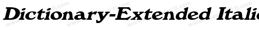 Dictionary-Extended Italic字体转换